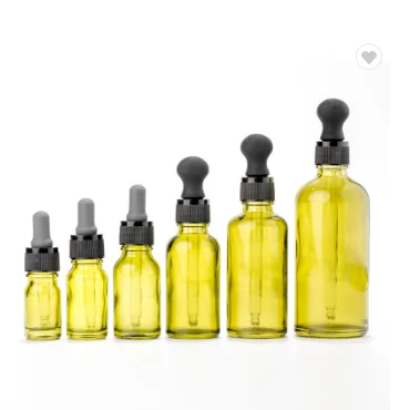 macaron color pink violet yellow blue green flat shoulder essential oil glass dropper bottle 30ml 1oz for serum