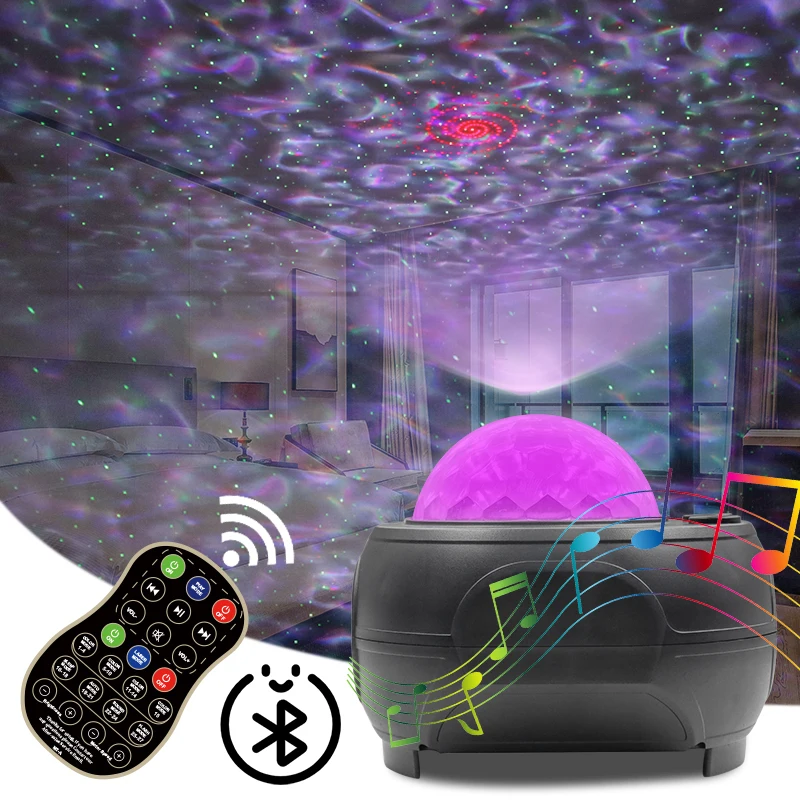 Hot-selling sound active remote control bluetooth speaker timeable stage lights for ktv dj disco