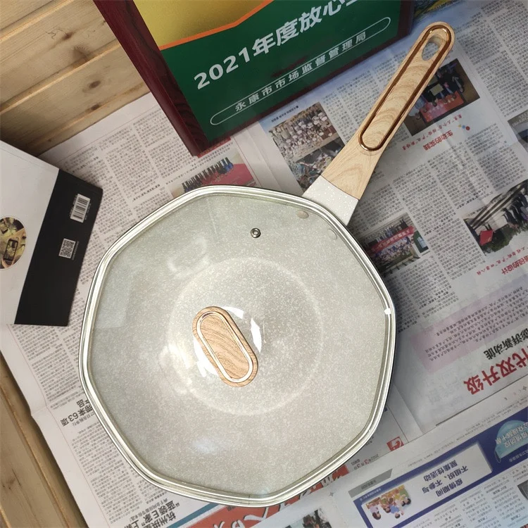 Maifan Stone Flat Bottom Non-Stick Octagonal Frying Pan