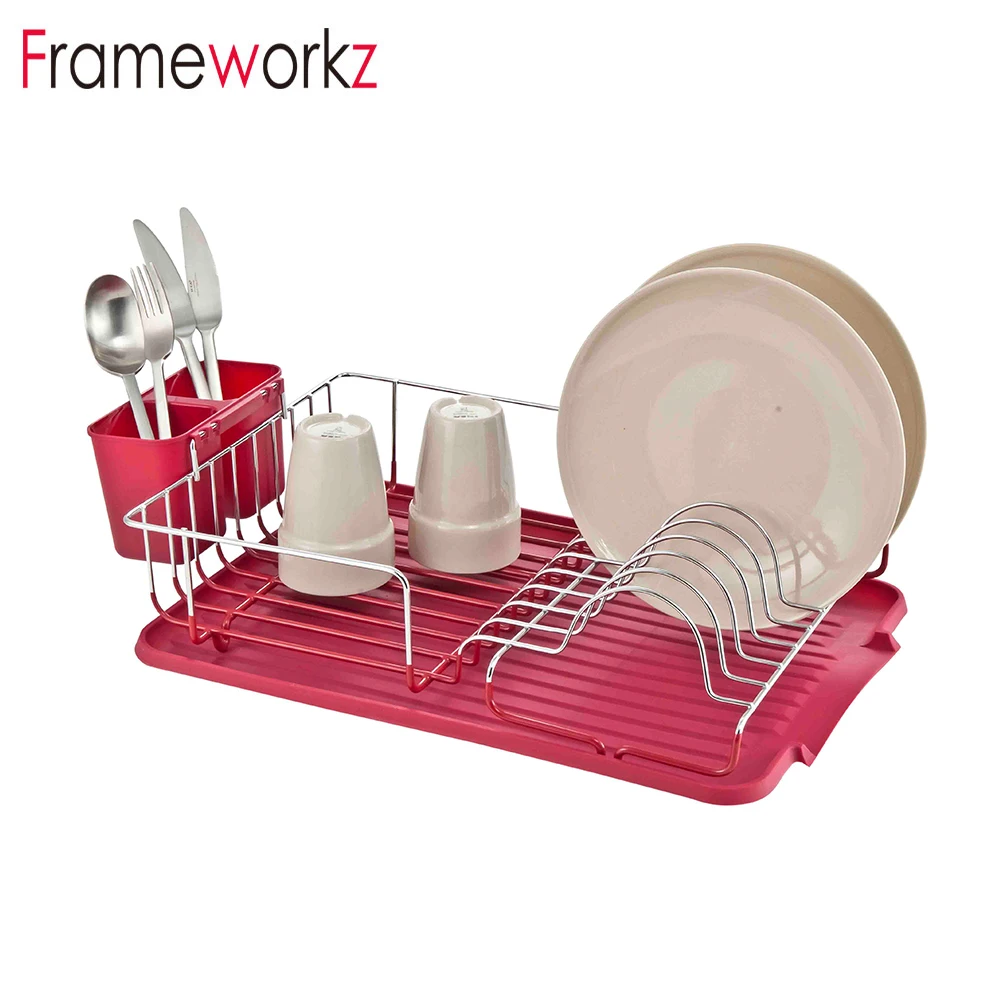 Multipurpose Household Drying Dish Holder Carbon Steel Organizer Dish Rack Kitchen Plate Dish Storage Rack