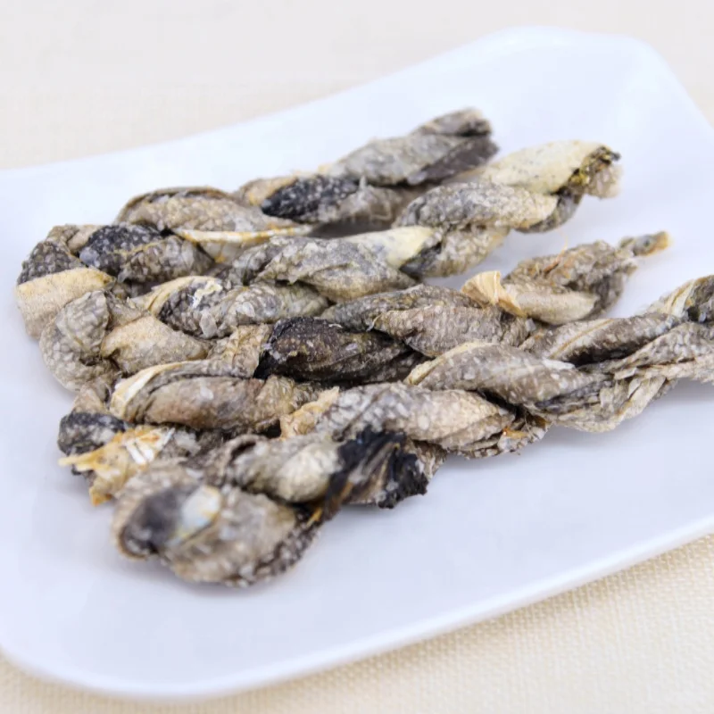 Healthy taste Dry Cod Fish Skin Stick Organic Dog Snack Natural Dog Treat pet food treat pet supplies