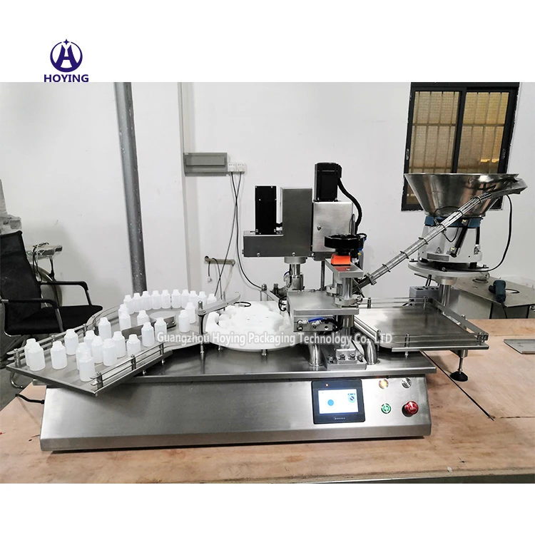 10ml 15ml 30ml liquid eye drop dropper bottle filling capping machine / oil bottling line