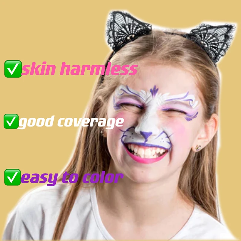 Hot Sale 28 Colors Professional Face Painting Water Activated Eyeshadow Eyeliner Paint Palette