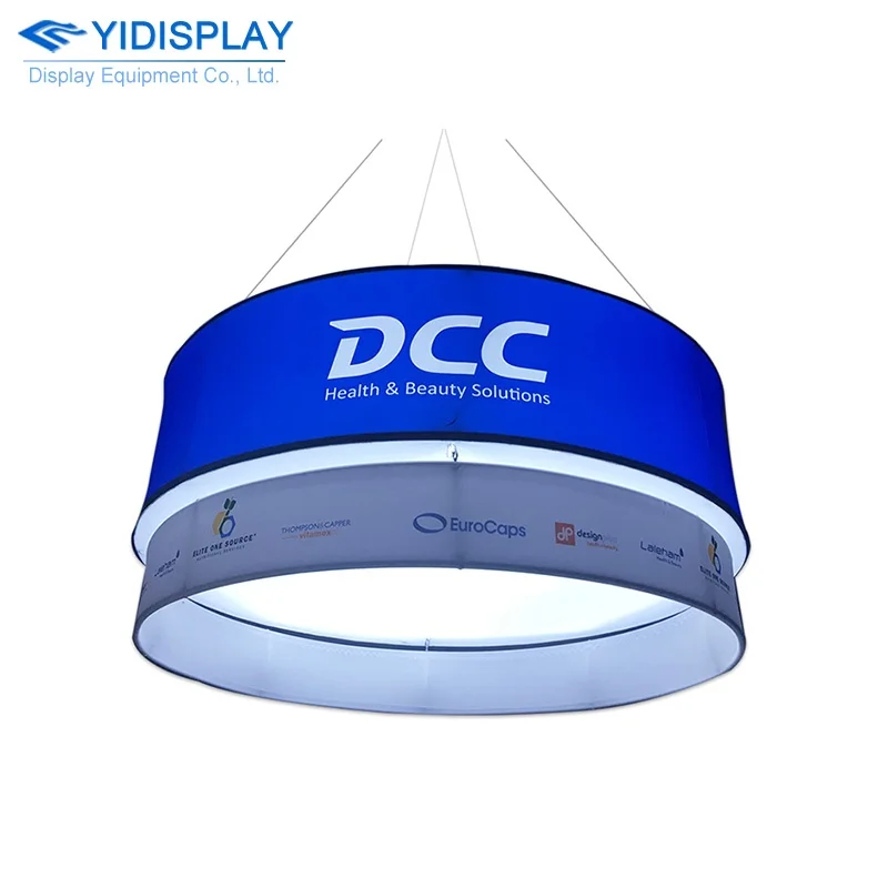 Professional Custom Hanging Fabric Aluminum Tube Lightbox Trade Show Displays Led Backlit Poster Frame Light Box For Exhibition