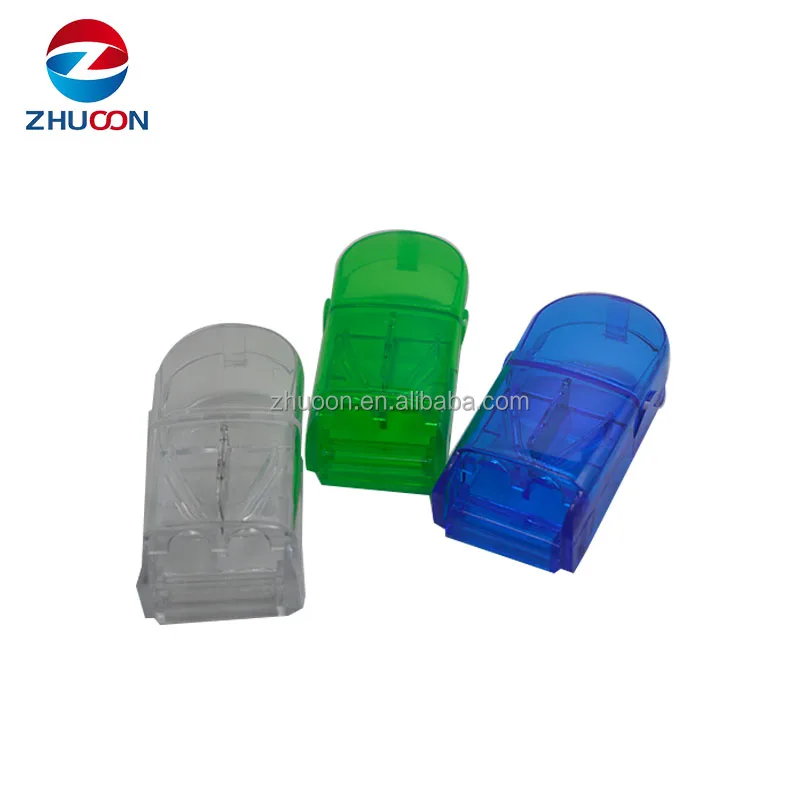 Cheaper Price Convenience Medical Pill Splitter Tablet Cutter With Pill Box Colorful Pill Cutter