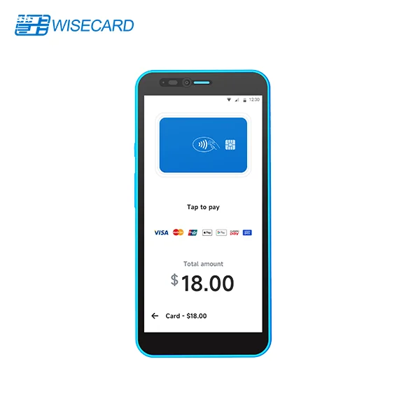 Wisecard T80M Android 12 портативный POS-терминал с сенсорным экраном Встроенный термопринтер NFC считыватель карт биометрический POS