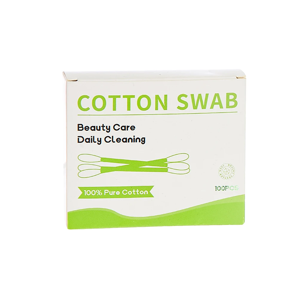 100 Pcs Ear Cleaning Q-tips Cotton Swabs Bamboo Cotton Swab