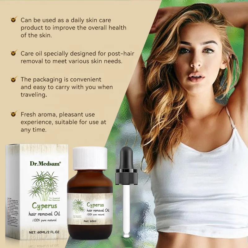 Cyperus Rotundus Oil Reduce After Body Shaving Hair Growth Skin Smooth Hair Remove Oil