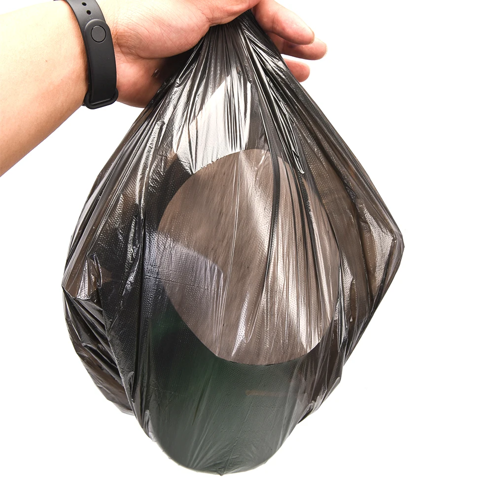 Transparent Drawstring Garbage Plastic Bags with Custom Logo Security Features 1 Ton MOQ Home Work Supermarket Packing Products