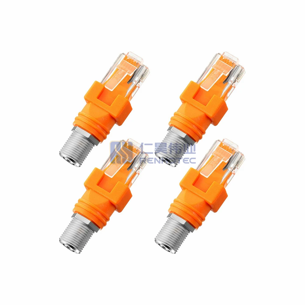 F Female to RJ45 Male Barrel Coupler Adapter Connector