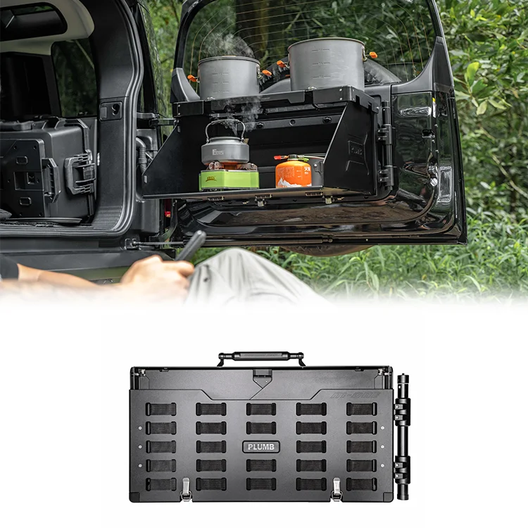 Foldable Tailgate Table  Al-Mg Alloy Rear Door Molle Panel Cargo Organizer Shelf Rack Tool for 2021 2022 land rover defender