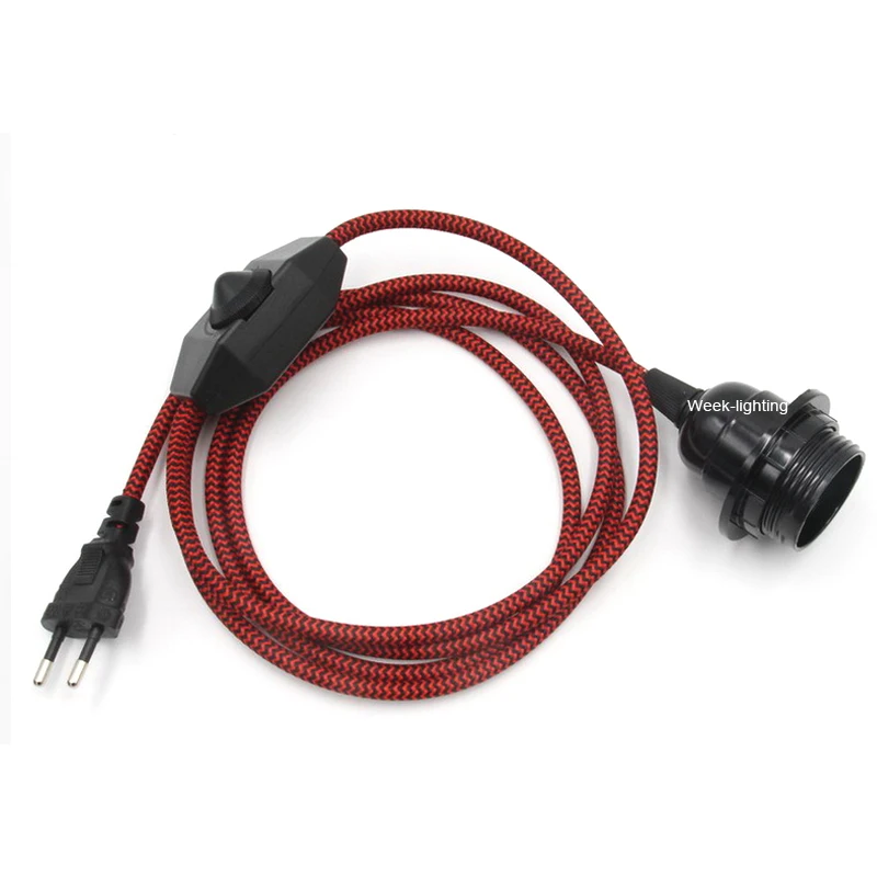 Диммер ЕС Подключите кабель переменного тока световой модулятор лампы линии диммер контроллер для настольной электрический провод AC110V 220V 1 8 м