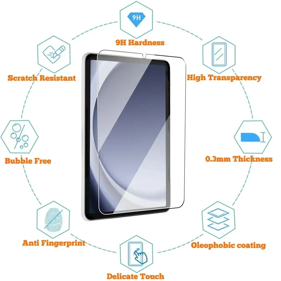 2 Pieces FOR Samsung GalaxyTab A9 8.7inch Protective Film Scratch Proof Tempered HD Scratch resistant Glass Screen Protector