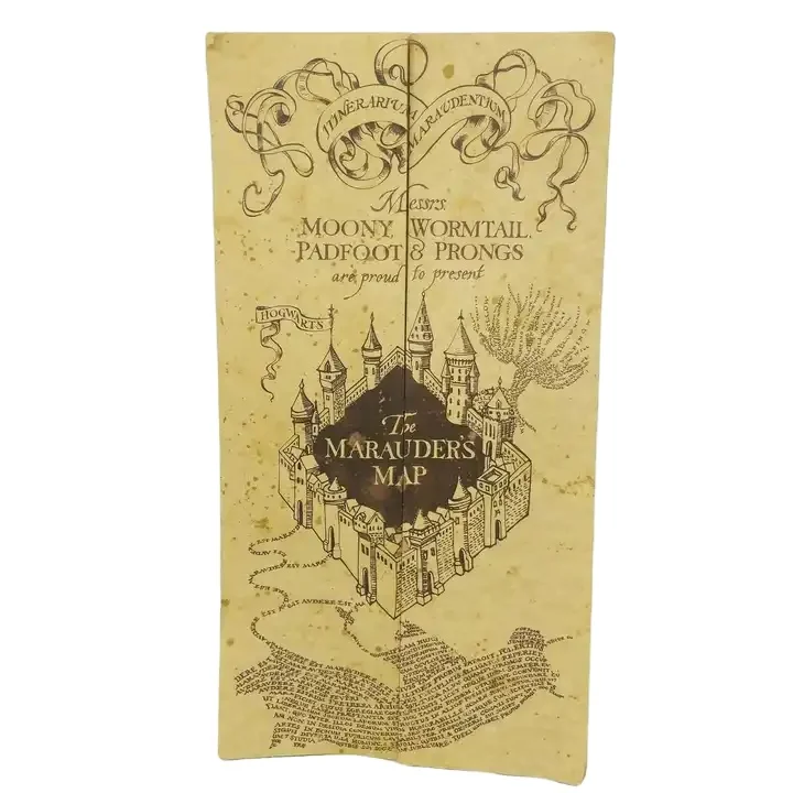 Free Shipping Universal 77X22cm Wizarding World Magic Marauders Map for Gift For Halloween Day