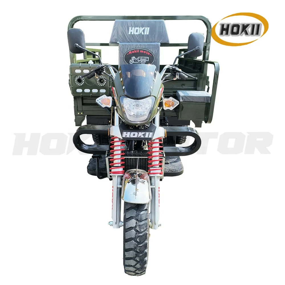 250cc Motorized Tricycles 4 Ton 9 Wheller Tricycle Gasoline Tricycle For Adults With Two Rear Wheels