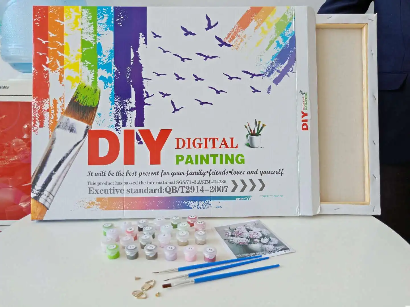 CHENISTORY DZ99004 Abstract Paint by Numbers Colorful Picture on Canvas With Frame for Kits