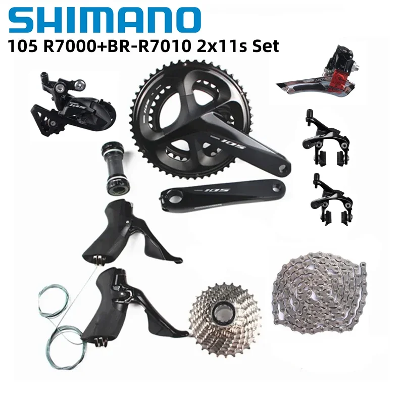 Комплект для шоссейного велосипеда Shimano 105 R7000 комплект 2x11s 165 170 172 5 175 мм крен RD FD ST R7010 тормоз HG601