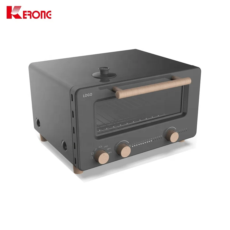 Kerong Elegant 10 Liter Black Mini Steam Bread Combi Japanese Oven for Home with Steam Function (1600454458831)