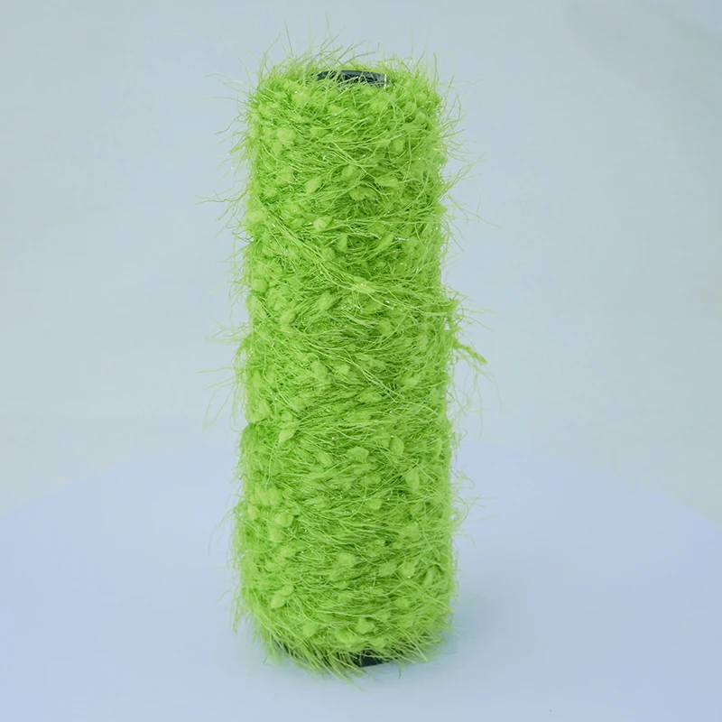 Yarns Wholesale Hand Knitting DIY Fancy Yarn Shining Pompoms Nylon For Knitting Yarn