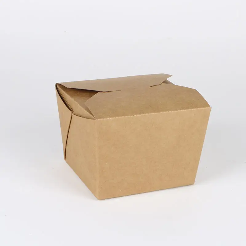 customized printed food container kraft paper fried chicken salad packaging paper boxes