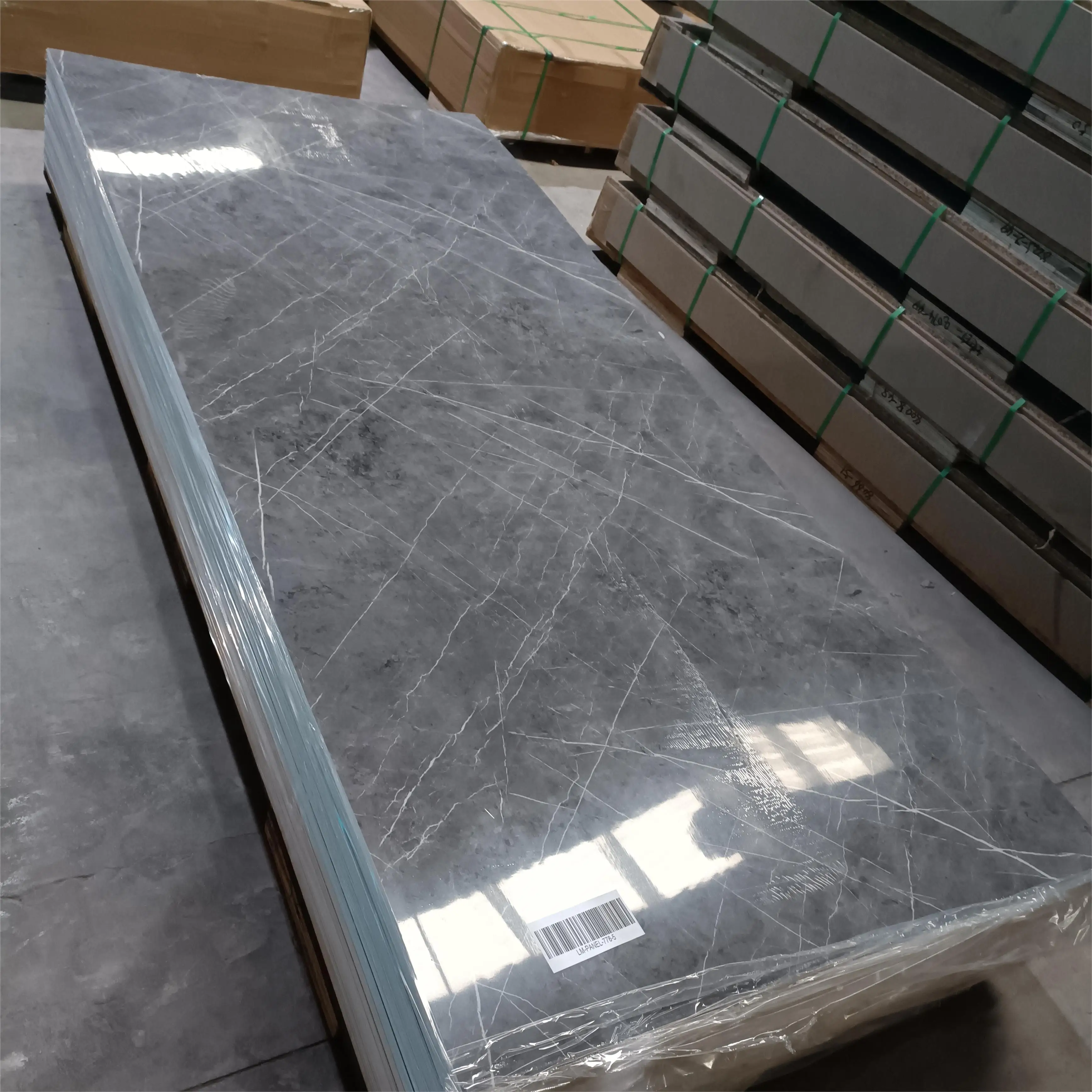 Factory direct sale uv marble pvc wall panels pvc cladding new boards for TV background decoration