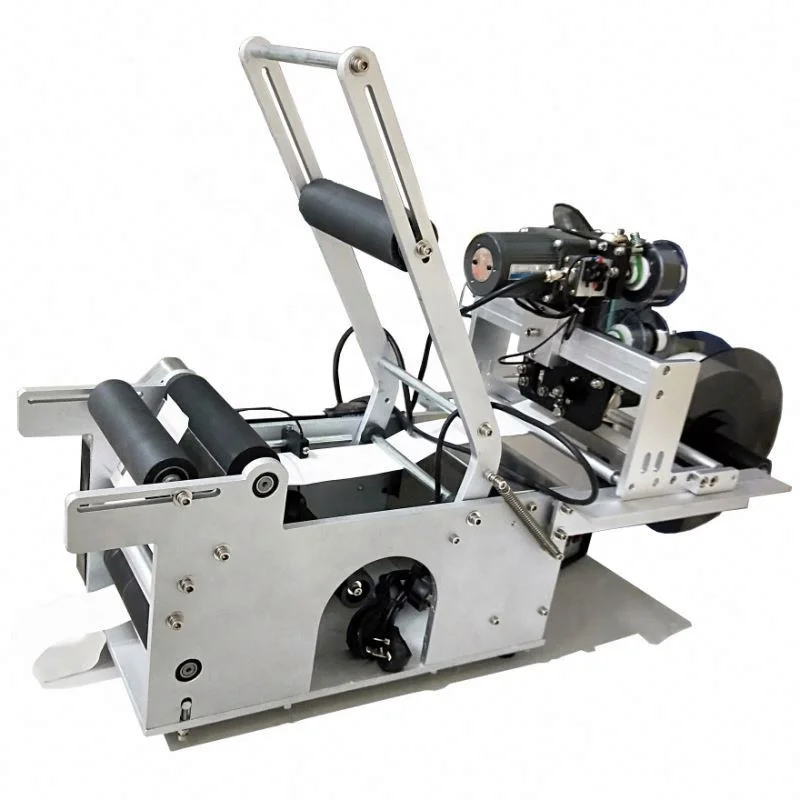 PLC Control Semi Automatic Round Labeling Machine Bottle Products Label Machine/manual labeling machine