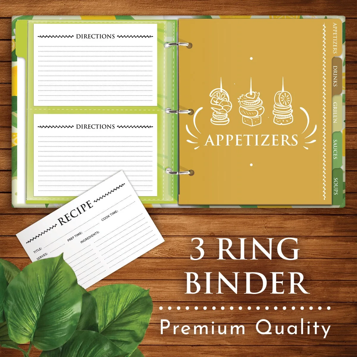 Hot Selling With Customized Recipe Cards Color Any Or Custom Recipe Ring Card Binder Mechanism