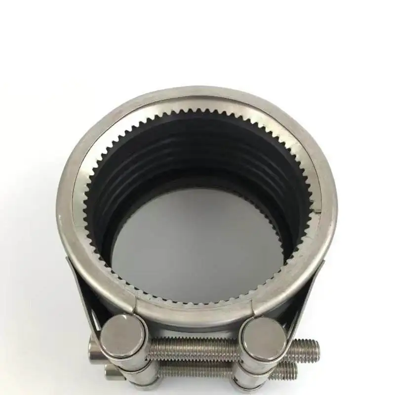 Direct sales  FCTR connector high-quality stainless steel repair fixture SS304 type and EPDM rubber pipe joint