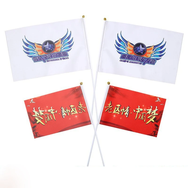 Manufacturers Custom Hand Waving Flag Outdoor Graffiti Flags All Countries Sports Sublimation Polyester Flags
