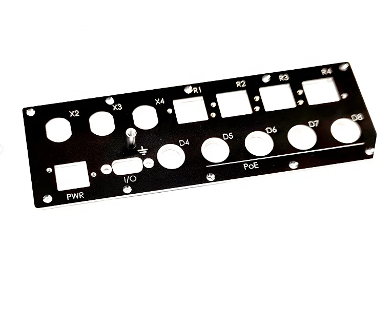 CNC Machining Service Aluminum Front Panel  Back Plate for Electronic Instrument  Audio Faceplate