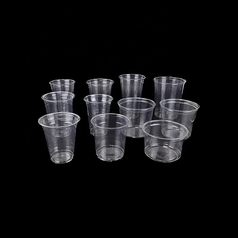 Wholesale Disposable Clear PET Plastic Beverage Cups 12 14 16 18 20 22 24 32 OZ Transparent Drinking Cup With Lids