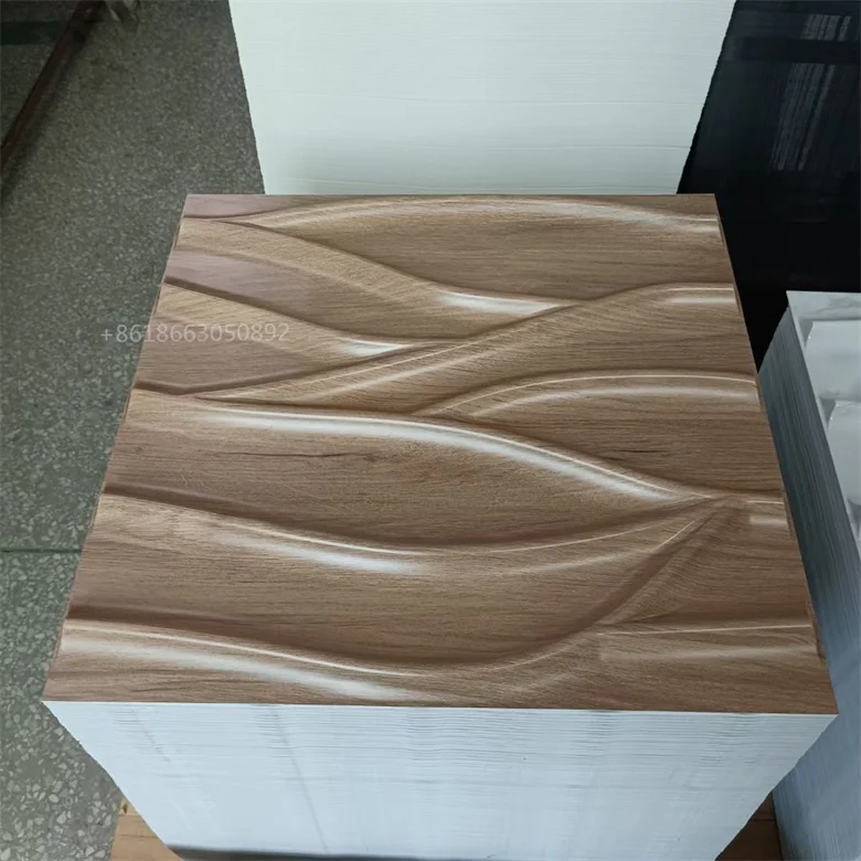 wholesale Newest Design PVC Wallpaper Ceiling Waterproof Electroplating Gold PVC 3D Wall Panel/Board