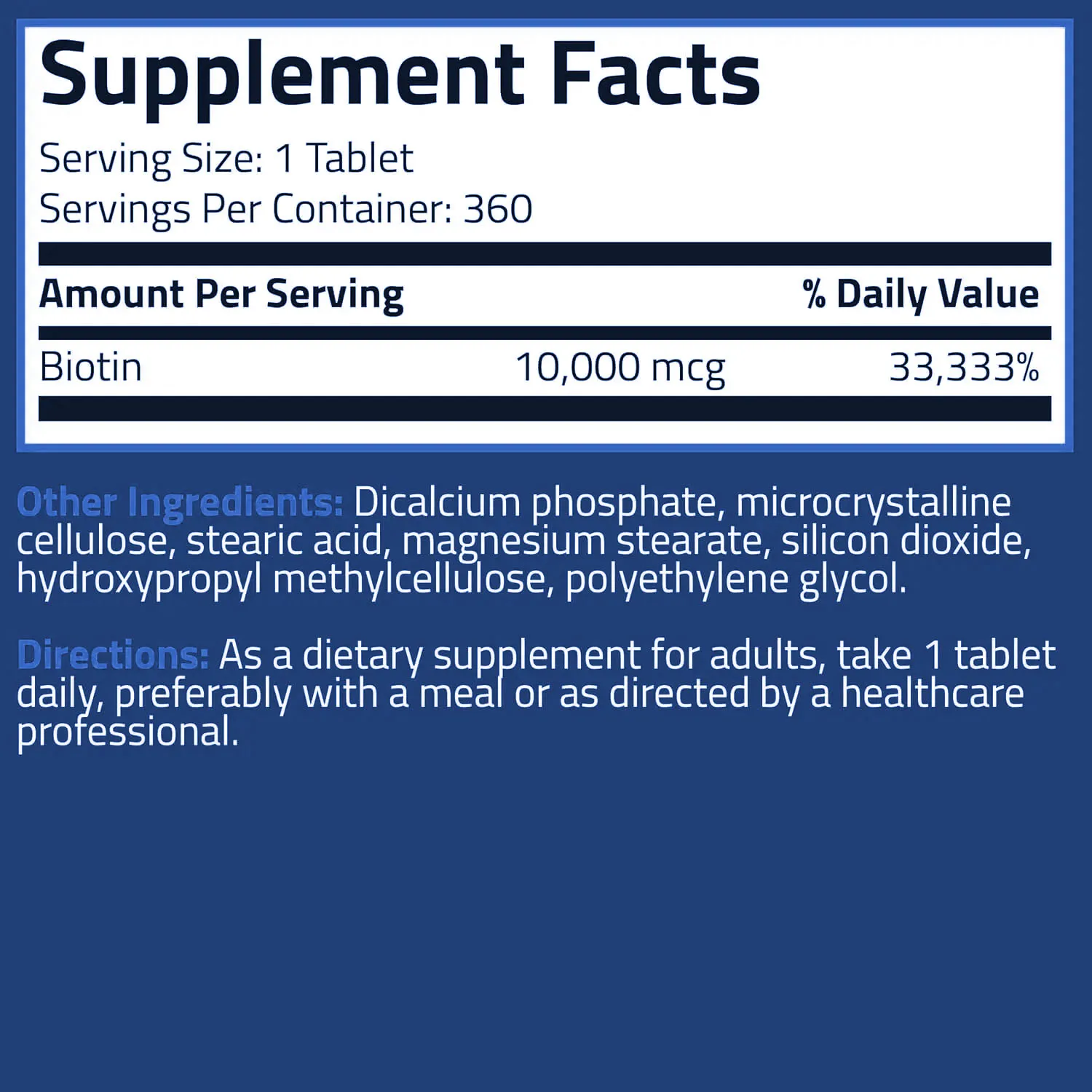 Biotin Tablets OEM Anti Hair Loss Tablets Thick Hair Growth Vitamins DHT Blocker Biotin Supplements for Adults