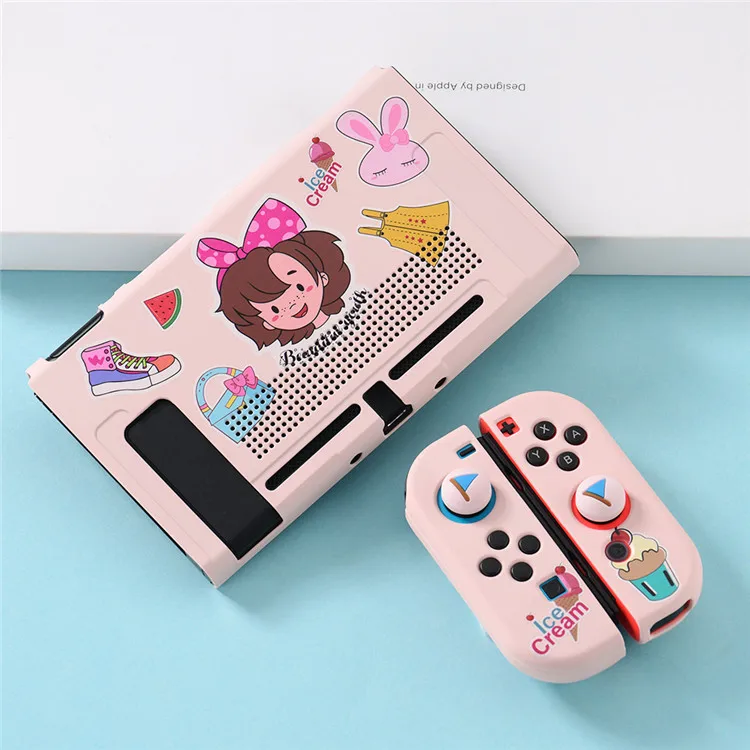  Мягкий защитный чехол из ТПУ для игровой консоли Nintendo Switch милый мультяшный контроллера Прямая