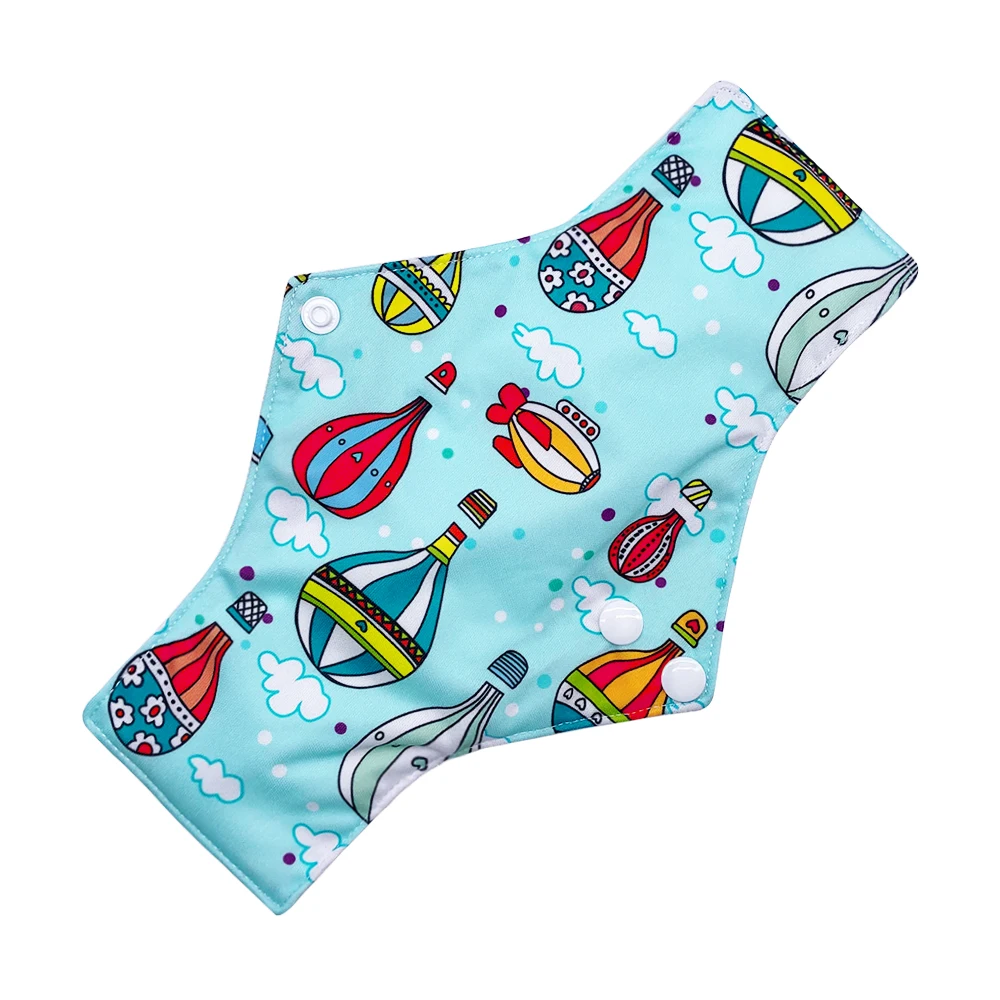 Goodbum 25CM*18CM Women OEM High Absorbent Reusable Bamboo Fiber Menstrual Cloth Pads Cloth Sanitary Napkin