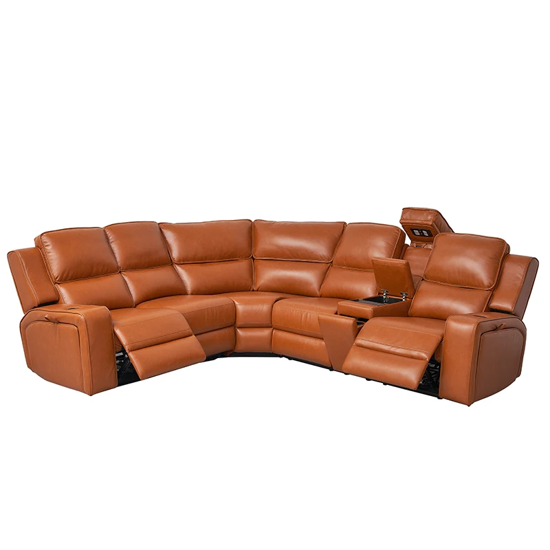 Air Leather Power Sofa Reclinable L Shape Sectional Couch Corner Sofa Luxury Sofa Sets for Living Room