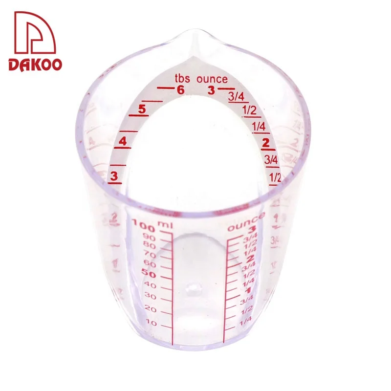 Wholesale PS Material Kitchen Tool plastic double scale Measuring Cup