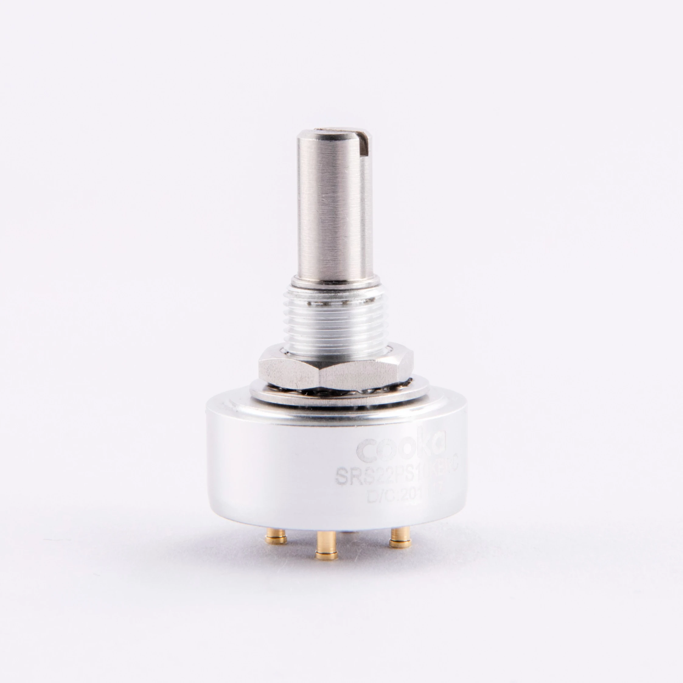 Cooka High-End Zero-Wear 22mm Rotary Potentiometer 4 Pin Potentiometer 10K, 50 Million Cycles