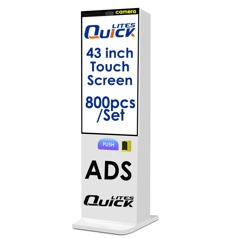 43 inch touch screen big capacity stand vending machine with power bank renting for beauty products tobacco shop small business