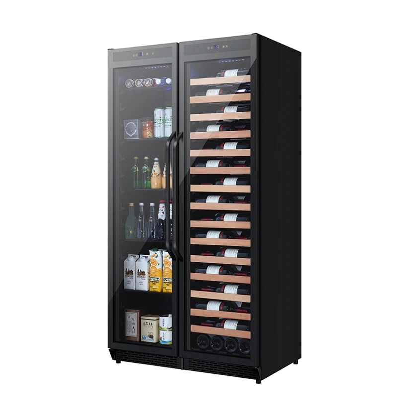 Dual Refrigerated bar Cabinets Compressor Cooling Chiller Prices Cellar Cave Cooler Wine and Beverage Refrigerator