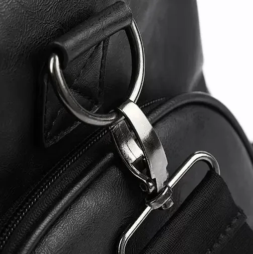 
wholesale duffel bag gym pu leather duffel toiletry traveling bag set for women 