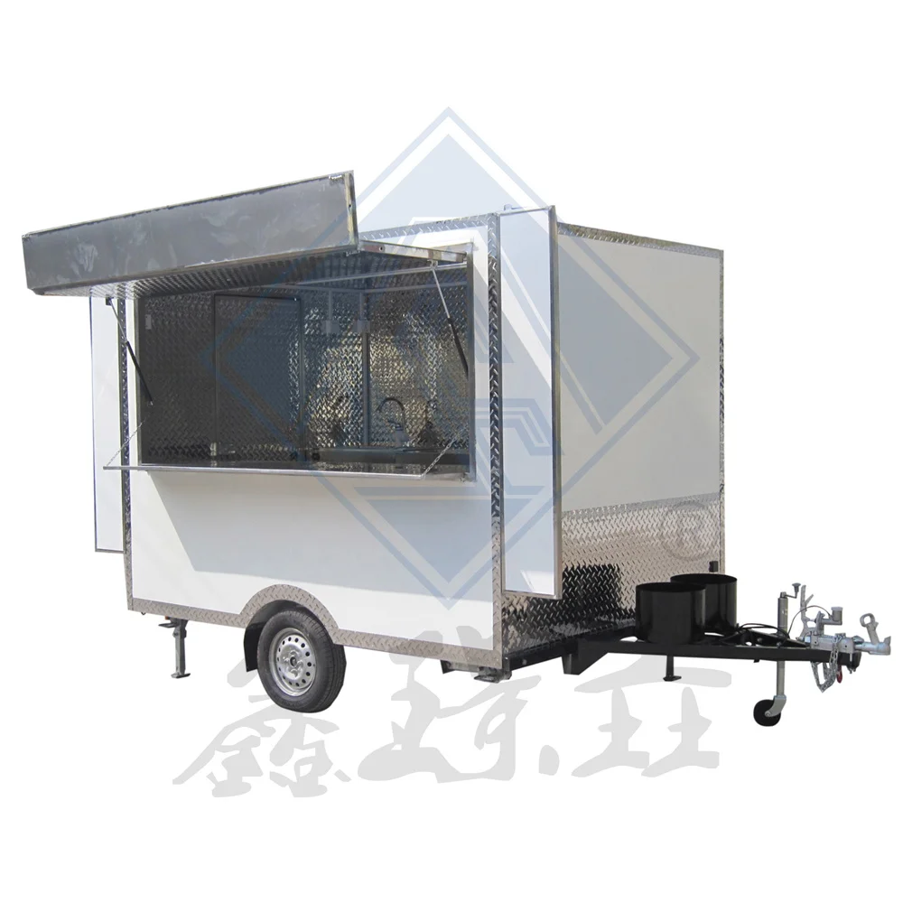 Two wheeled cheap dining cart, night market food cart, outdoor commercial street sales cart mobile multi-functional snack cart
