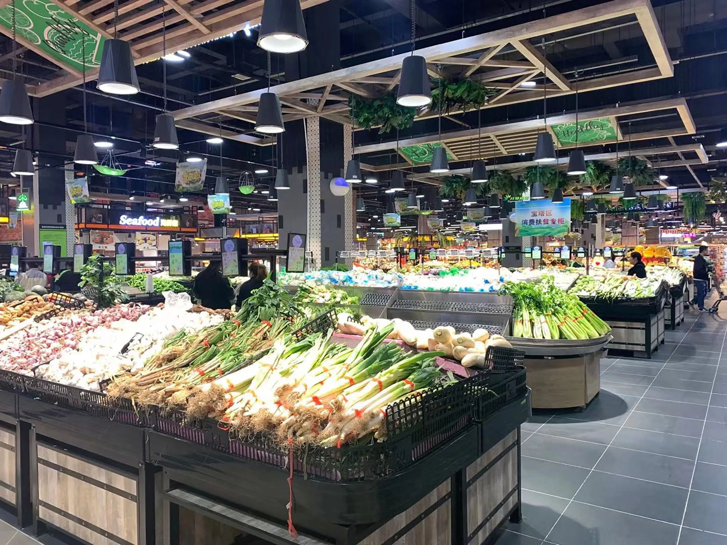 SANBEN Fresh Food Led Ceiling Pendant Down Light CRI 90 28W 36W Super Brightness Downlight Vegetables Fruit Supermarket Lights