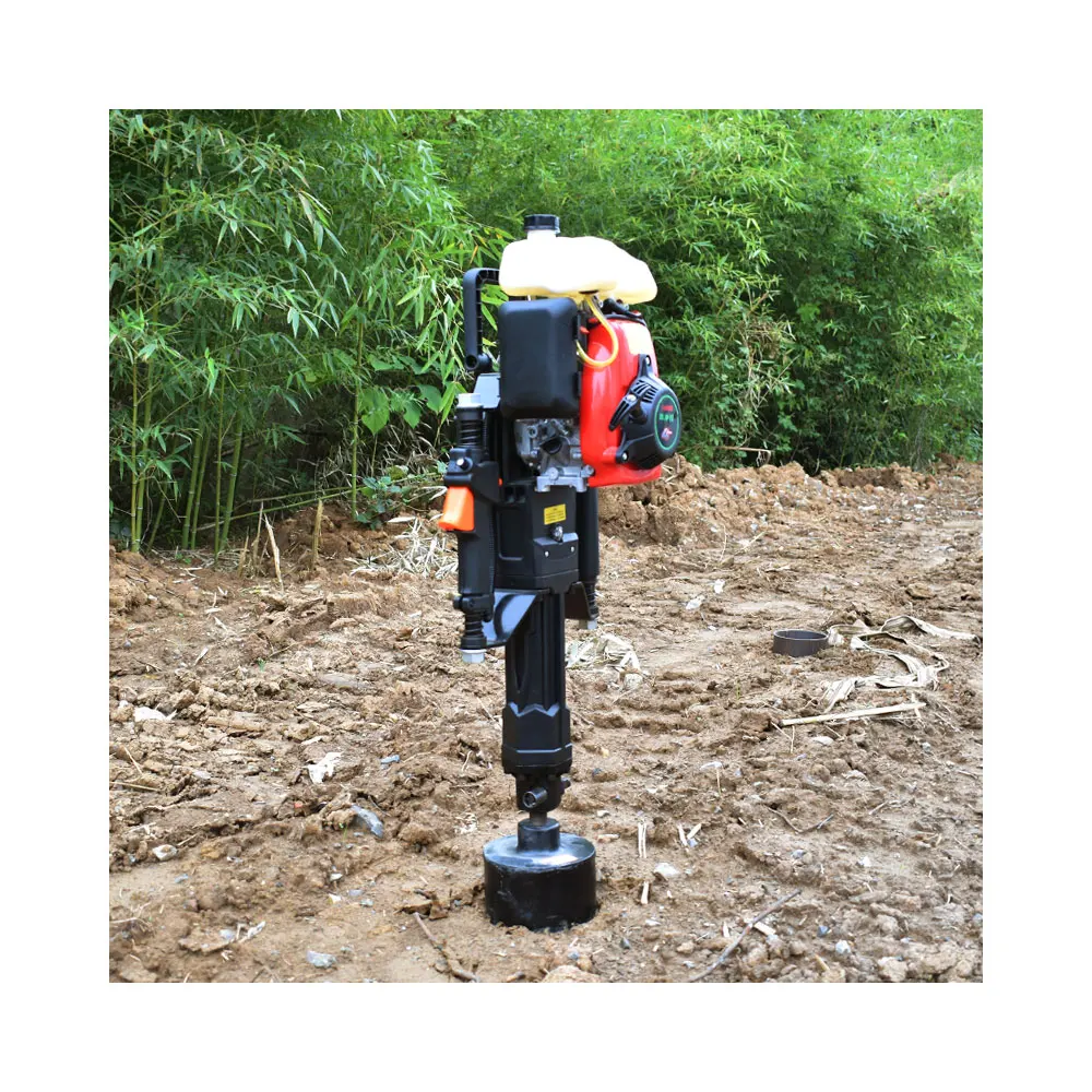 Convenient Gas Powered Pile Driver Low Noise and Vibration Petrol Post Driver Hand post  for Efficient Driving