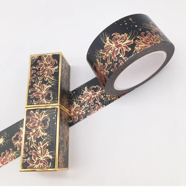 Custom Printing Stamp Foil  Masking Washi Tape Journal Notebook Stickers