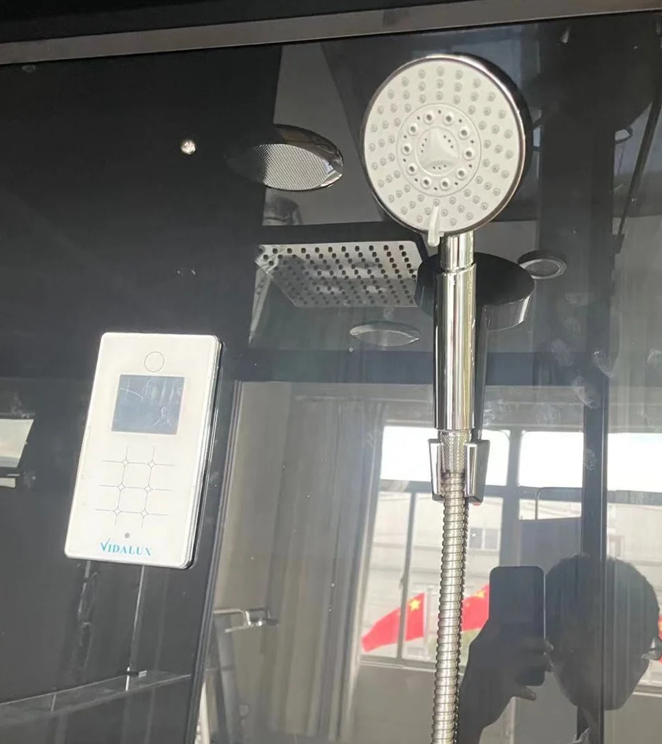 Cheap poland hidromassage box tempered glass door closed shower cabin