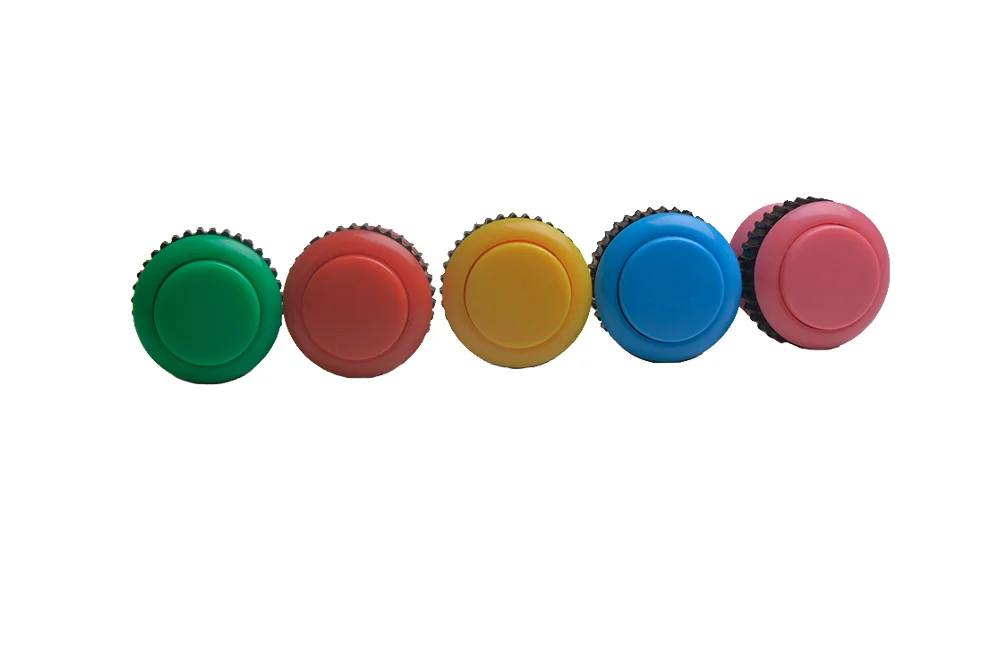 
Manufacturer Supply 28MM Flat Round Plastic Push Button for Arcade Flight Game Machine 