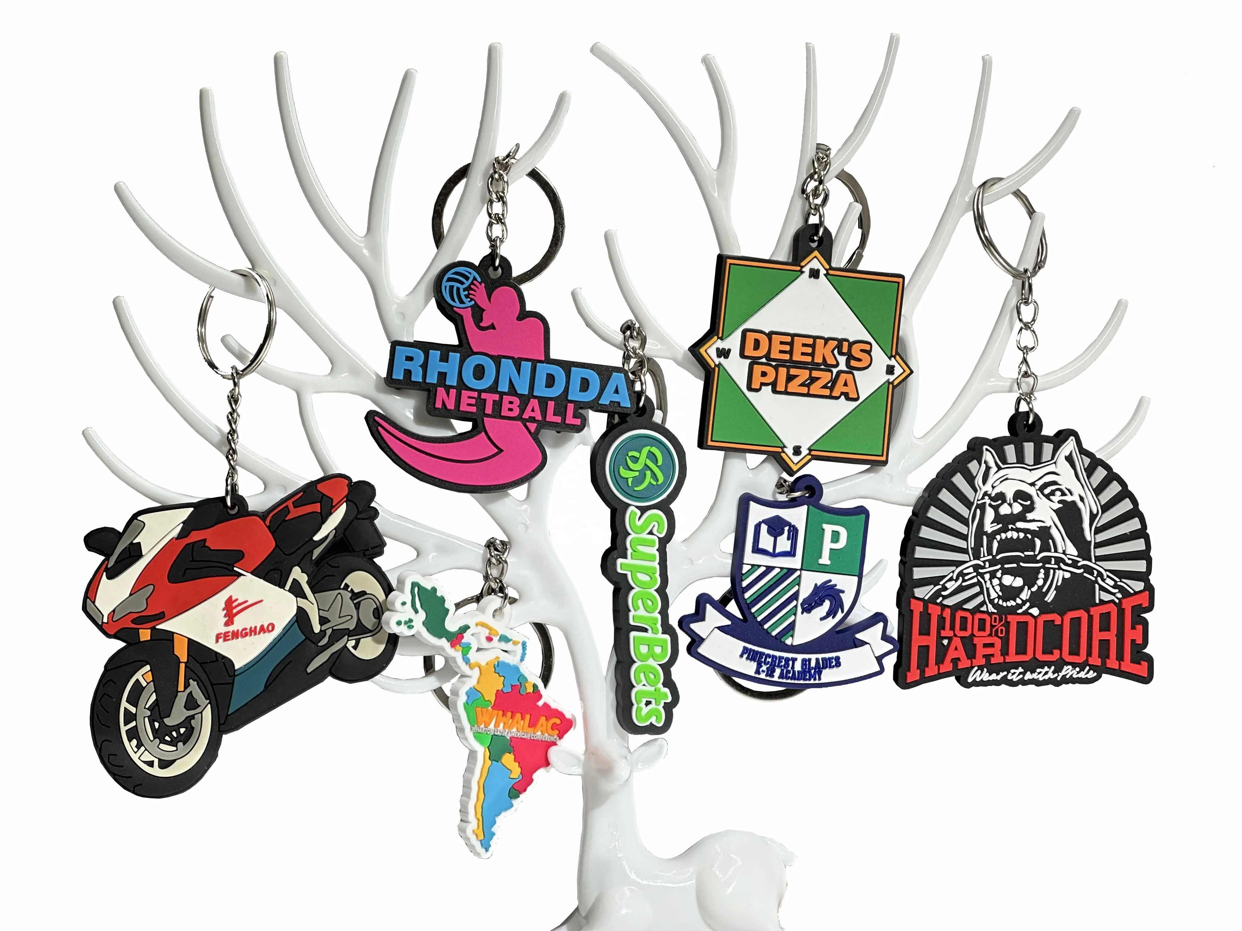 Wholesale Personalized Promotional Logo Custom 2D/3D PVC Rubber Gift Key Chain Custom Logo Keychain