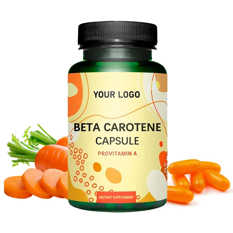 Hot Selling Natural Pure 5% 30% Oil Soluble Beta-Carotene Oil Carrot Extract 10% Vitamin A Beta Carotene Soft Capsules Tablets