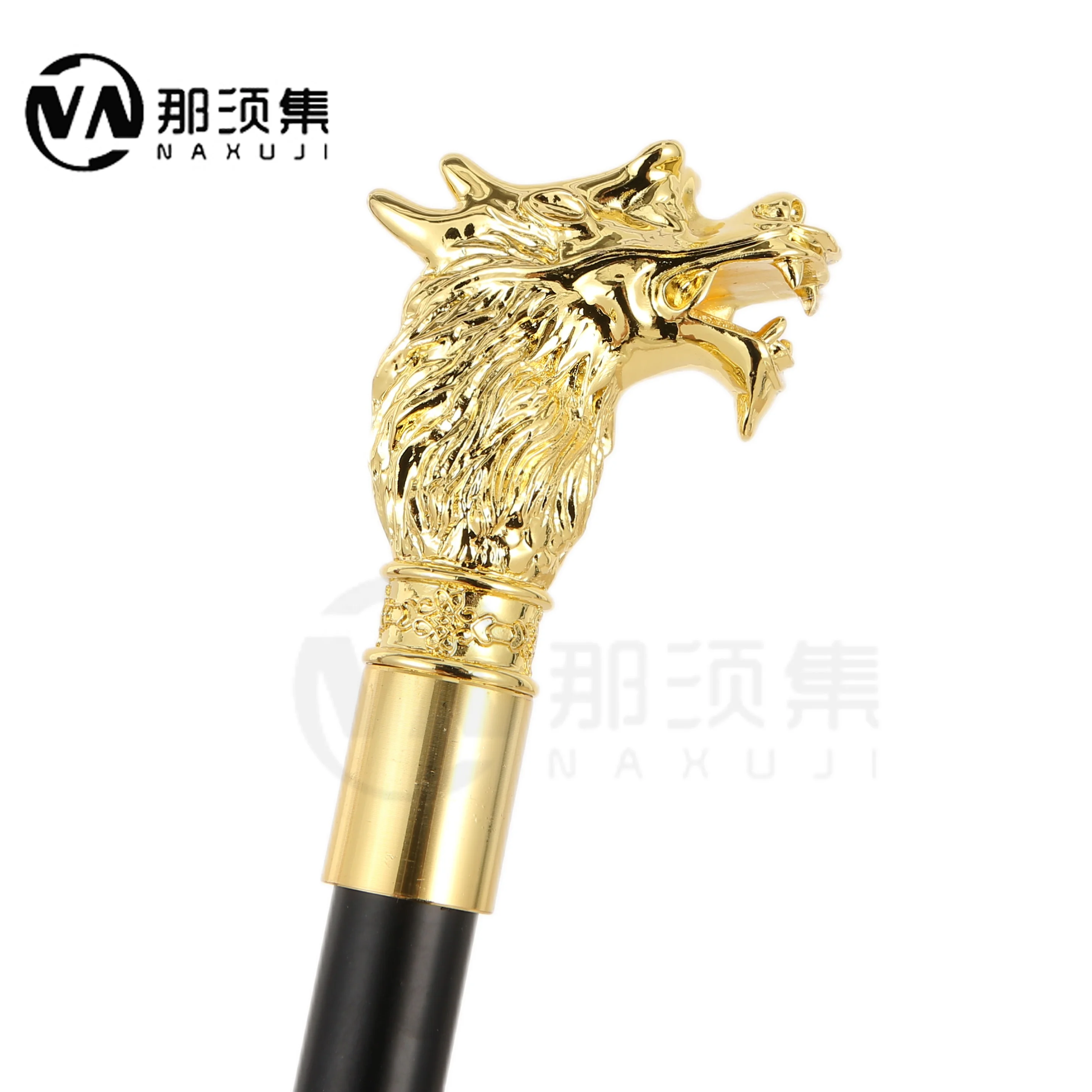 New designDelicate dragon horse head handle model Luxury Walking Sticks Party Fashion Stick Decorative Cospaly Cane Crosier 96cm